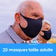 PACK de 20 MASQUES RÉUTILISABLES HOMOLOGUÉS